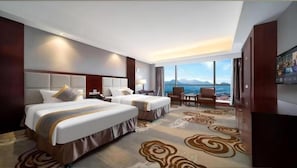 Habitación Confort con 2 camas individuales, 2 camas individuales, para no fumadores, vista al río | Ropa de cama de alta calidad, edredón y escritorio
