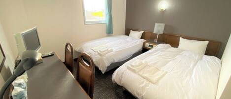 1 室のベッドルーム、デスク、WiFi (無料)、ベッドシーツ