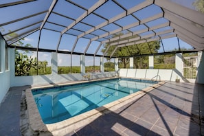 A heated pool