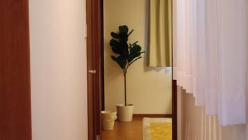 Blackout curtains, free WiFi, bed sheets