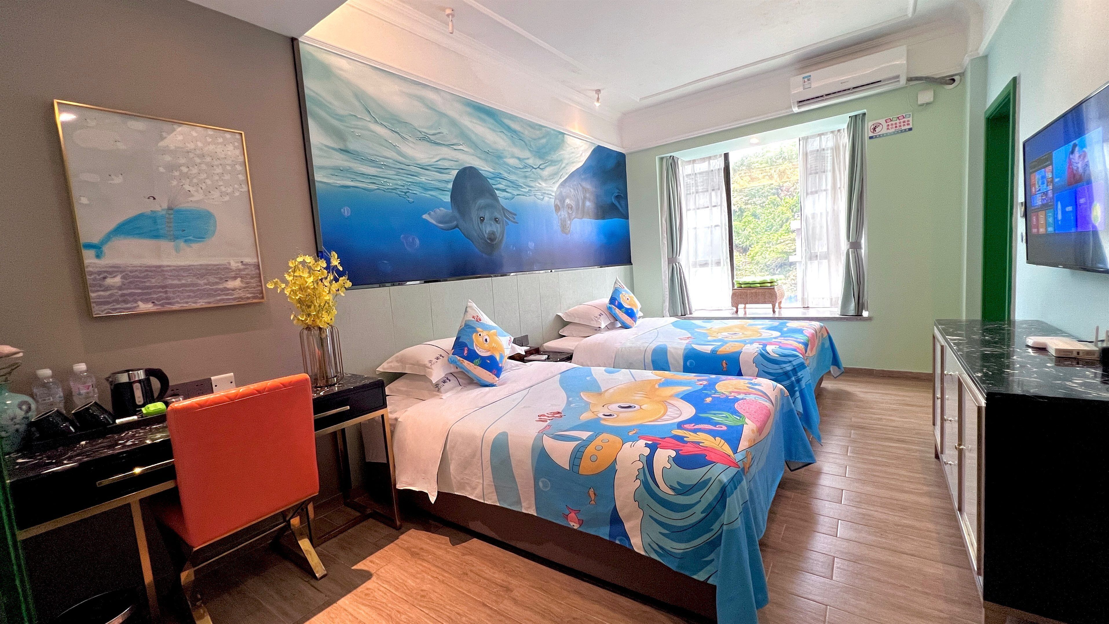 基本雙床房 | 遮光窗簾/窗簾、隔音、免費 Wi-Fi