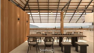 Lemari es di ruangan bersama dan microwave di ruangan umum