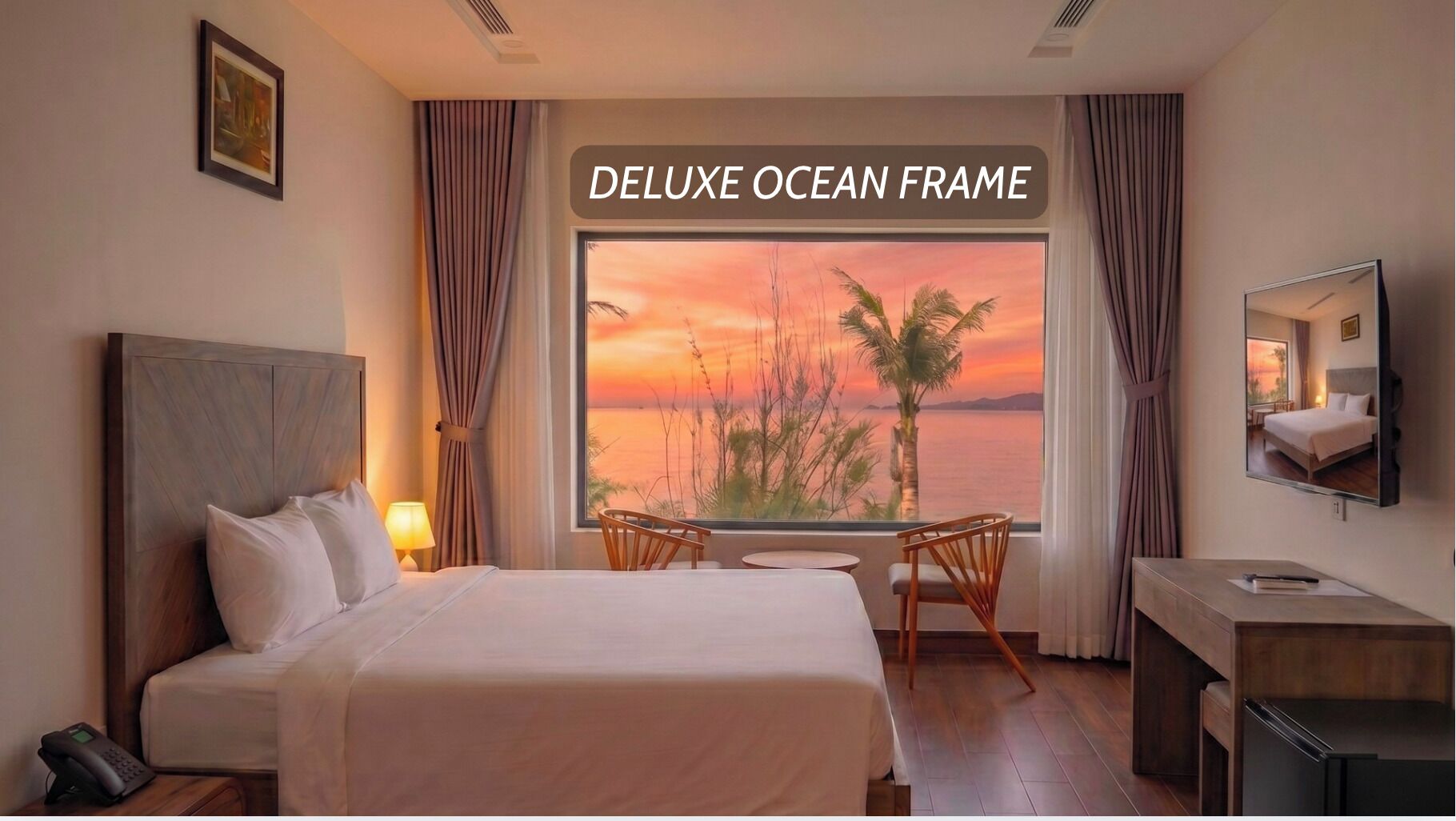 Deluxe Double Room, Beach View | Minibar, desk, soundproofing, free WiFi