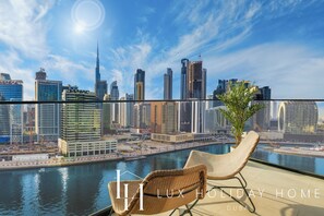 Studio, balkon, uitzicht op het water | Balkon
