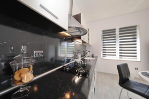 Fridge, microwave, stovetop, dishwasher