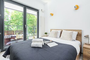 Comfort Apartment, Balcony, City View | Blackout drapes, iron/ironing board, cribs/infant beds, free WiFi