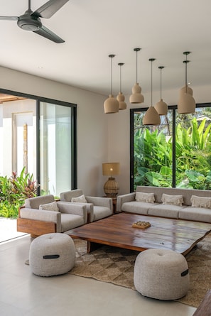 Luxury Villa, 6 Bedrooms, Private Pool, Garden View | Living area | 32-inch Smart TV with digital channels