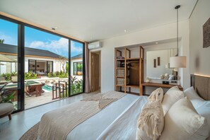 Luxury Villa, 6 Bedrooms, Private Pool, Garden View | In-room safe, desk, laptop workspace, iron/ironing board