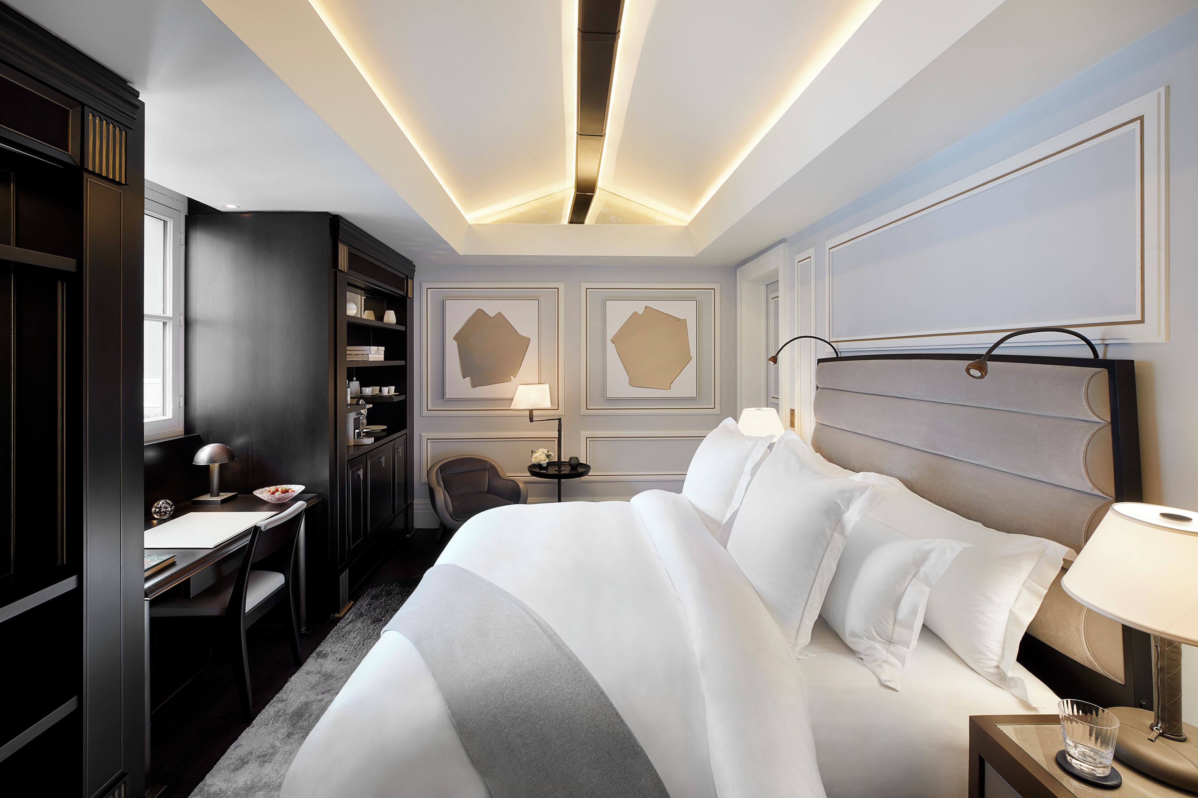 Premium bedding, free minibar items, in-room safe, desk