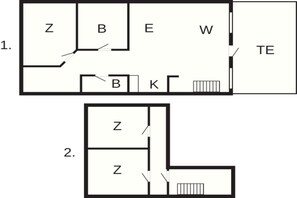 House | Floor plan - 6 Person Holiday Home in Brovst (Brovst)