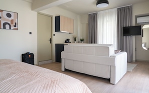 Suite Studio Supérieure, balcon | Coin séjour