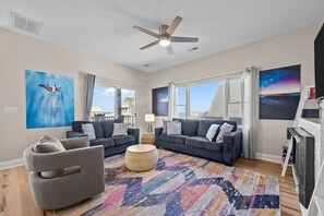 Smart TV, DVD player, books