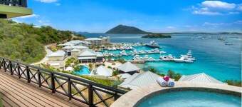 Scenic Ocean Haven Beside Marina, Calm Harbor and Island Dock Walks