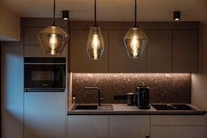 Fridge, oven, stovetop, dishwasher