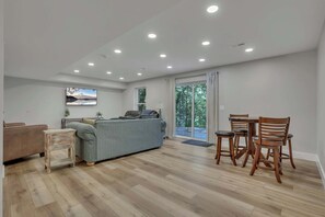 TV, foosball, offices