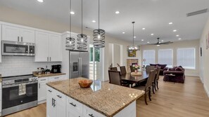 Microwave, oven, stovetop, dishwasher