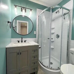 Shower, hair dryer