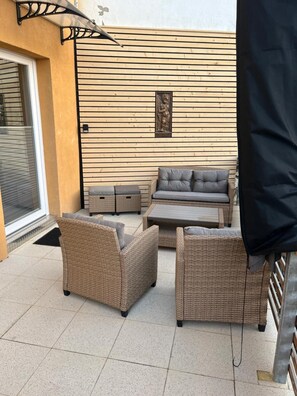 Terrace/patio - Apartment 'Backstuff' with Wi-Fi (Hambuch)