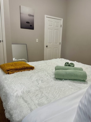 Egyptian cotton sheets, premium bedding, memory-foam beds, free minibar