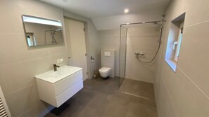 Hair dryer, soap, toilet paper
