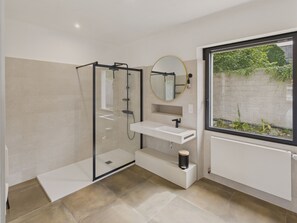 Shower, hair dryer
