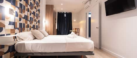 Standard-stúdíóíbúð | Straujárn/strauborð, ókeypis þráðlaus nettenging, rúmföt