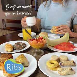 Free daily self-service breakfast