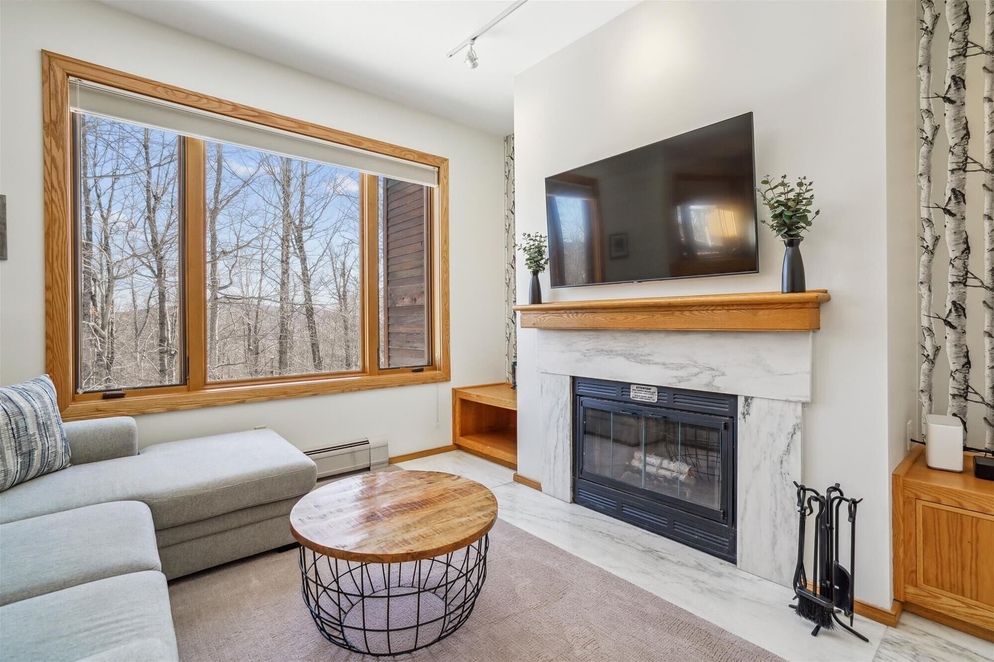 TV, fireplace, foosball, table tennis