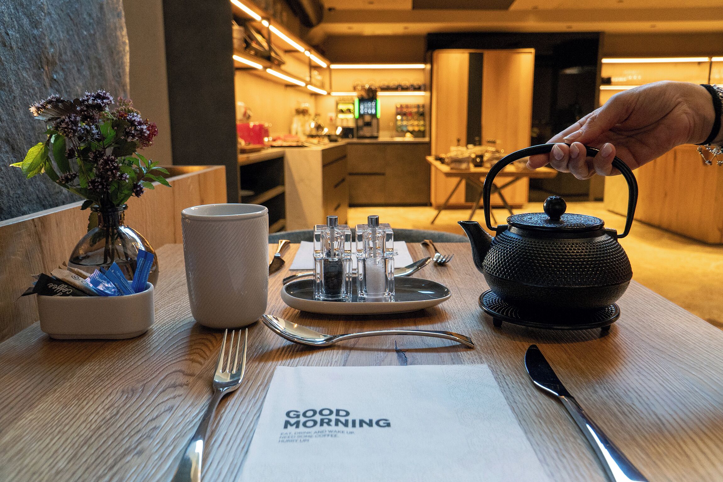 Free daily buffet breakfast