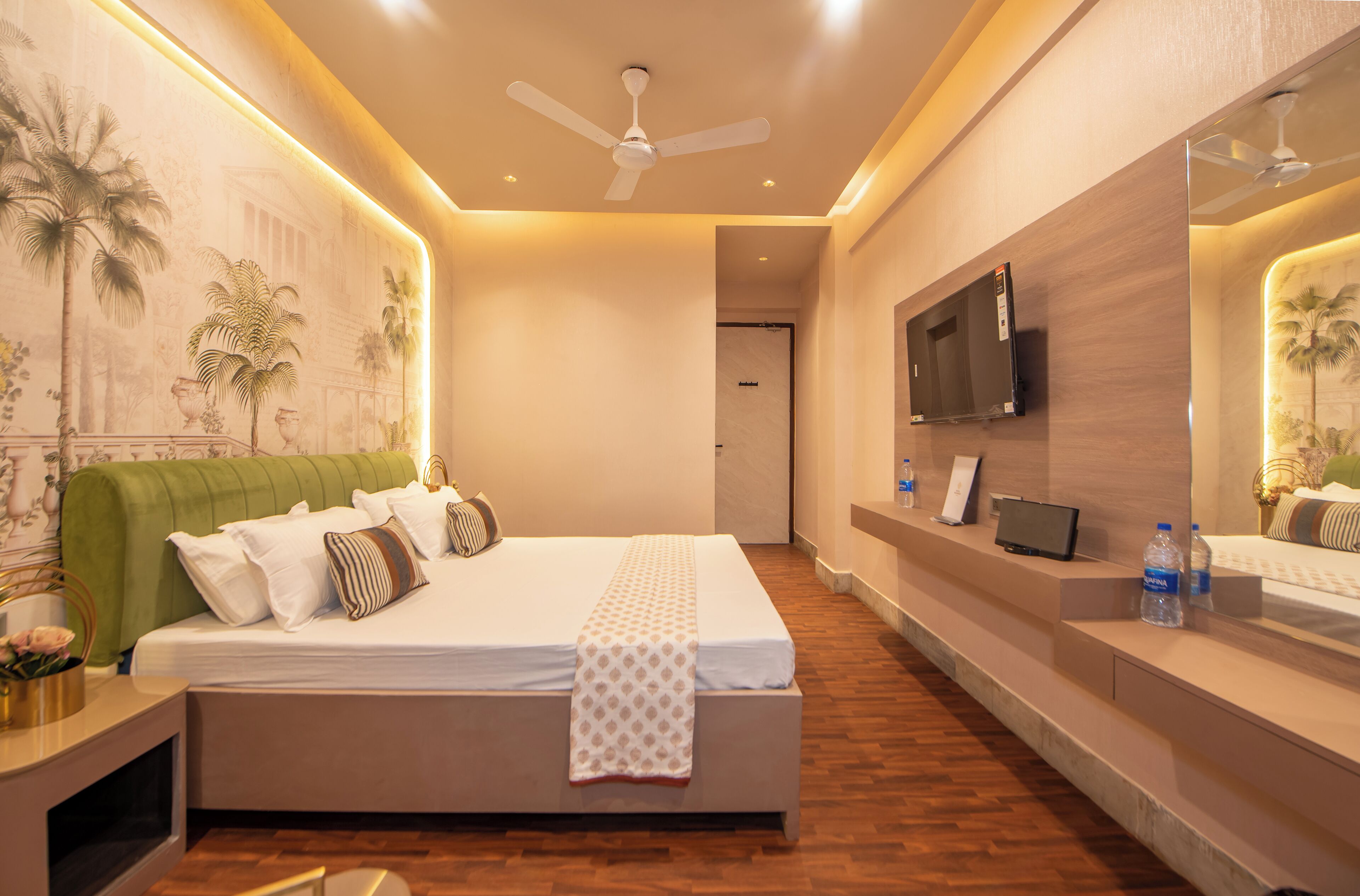 Quarto casal ou duplo superluxo, vista para a cidade | Wi-Fi de cortesia