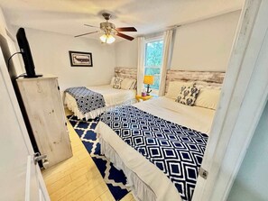 3 bedrooms, iron/ironing board, travel cot, WiFi