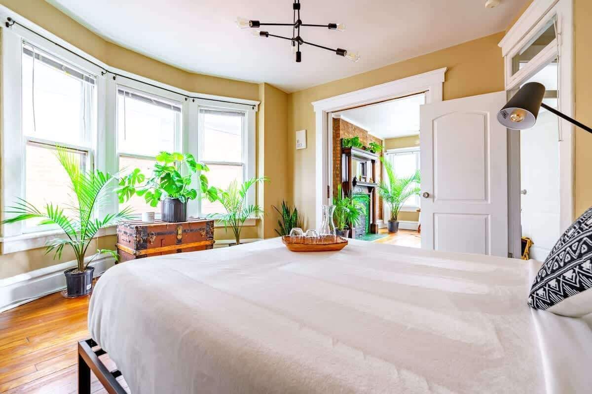 Egyptian cotton sheets, premium bedding, memory foam beds, free minibar