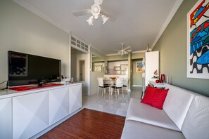 Basic Apartment | Living area | TV - Apt 750m fr th Beach Privileged Location BC Jda402 (Balneário Camboriú)