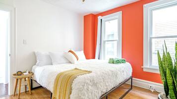 Egyptian cotton sheets, premium bedding, memory-foam beds, free minibar