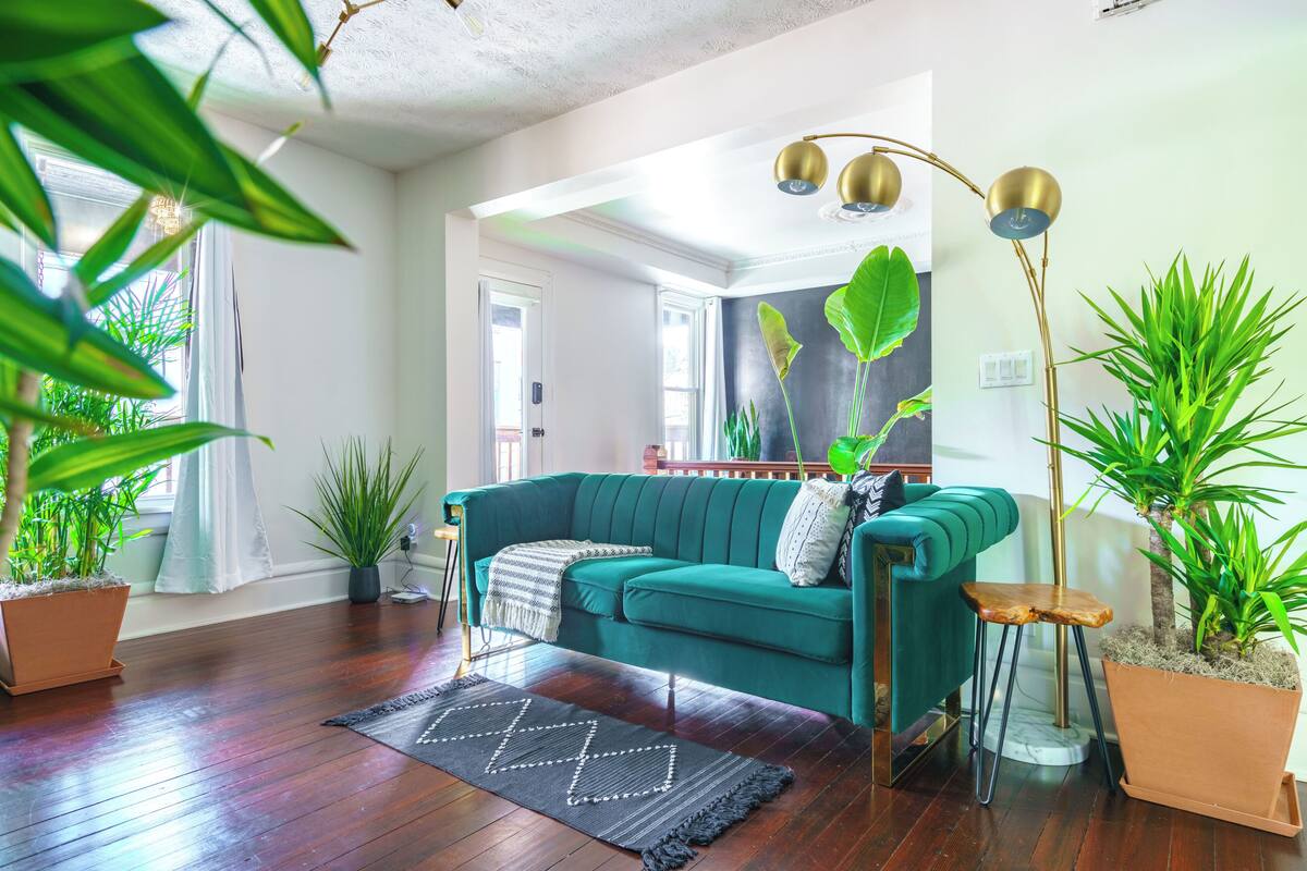 Jungle Casa | Living area | 55-inch Smart TV with digital channels, Netflix, Hulu