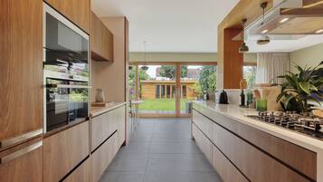Microwave, oven, stovetop, dishwasher