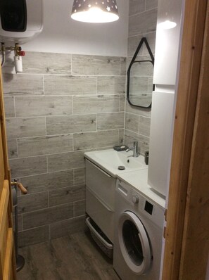 Dusche, Haartrockner, Toilettenpapier