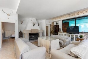 TV, fireplace, DVD player, table tennis