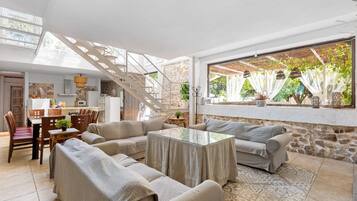 TV, fireplace, DVD player, ping pong