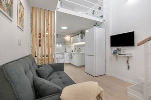 Living area - Vacation 'Mini Casa Azul' with Sea View and Wi-Fi (Punta del Hidalgo)