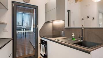 Fridge, oven, stovetop, dishwasher
