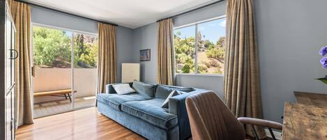 Televisie, een open haard en boeken