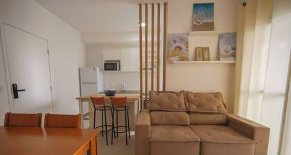 Apto Beira-mar com Vista Churrasqueira e Piscina