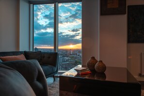 豪華公寓, 2 間臥室, 海景 | 酒廊