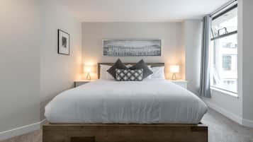 1 bedroom, individually decorated, individually furnished, bed sheets