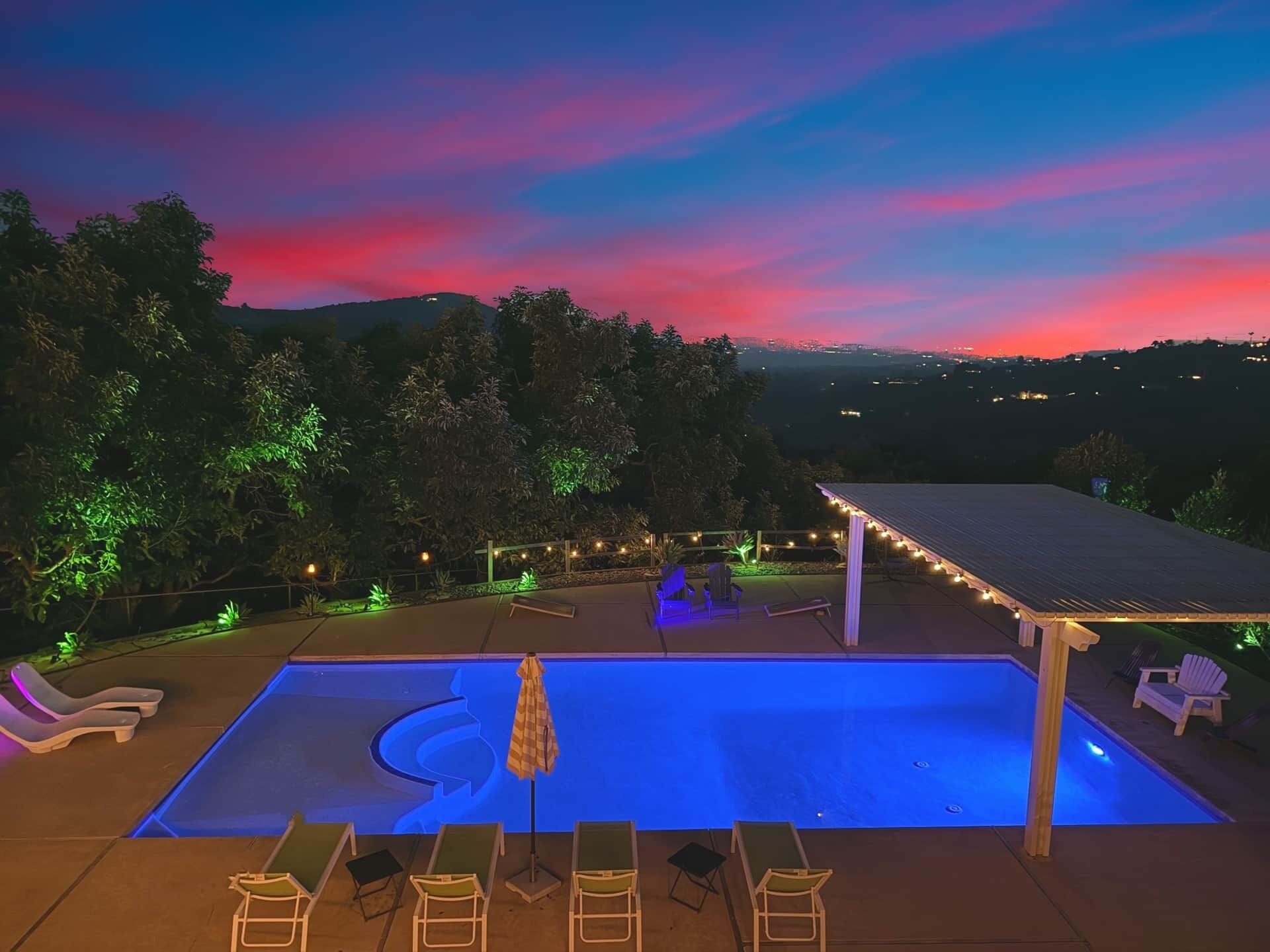 Outdoor pool, a heated pool