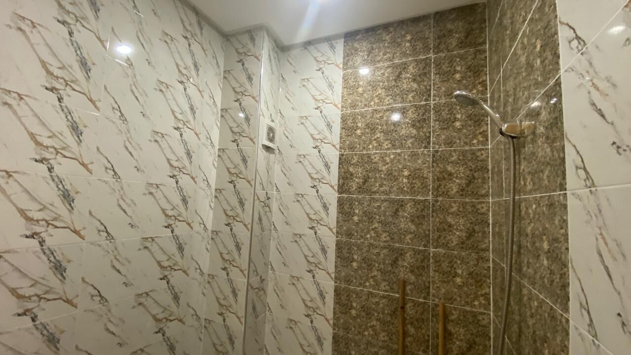 Shower, soap, toilet paper