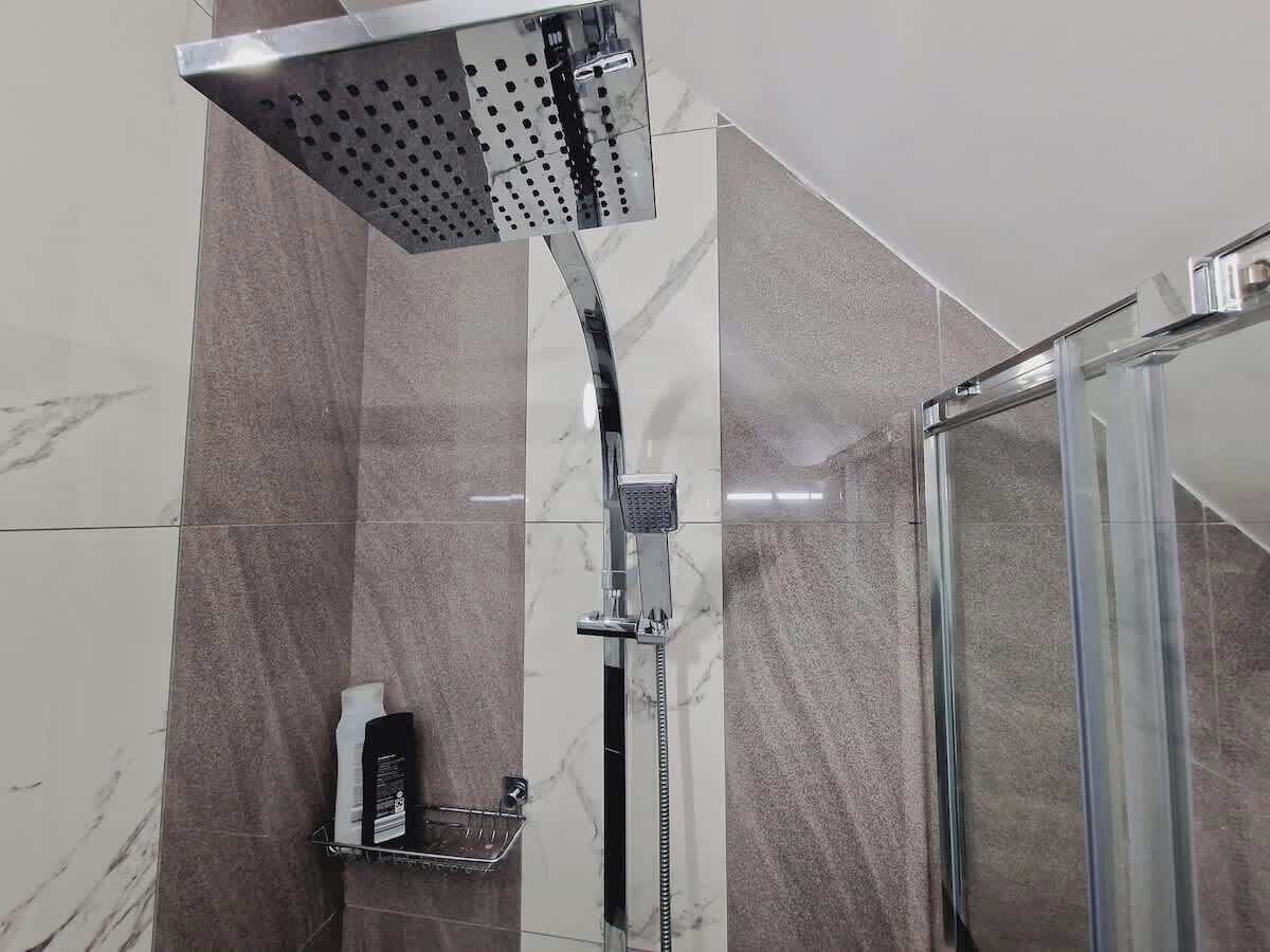 Shower, hair dryer