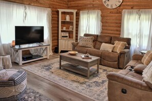 Televisie en een open haard