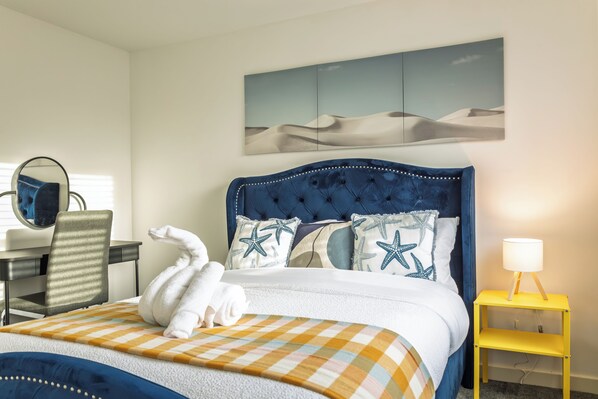 2 bedrooms, iron/ironing board, WiFi, bed sheets